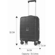 American Tourister 1 Pc Durable Hundo Luggage Trolley Case Black - 251-2501-005271