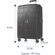 American Tourister 1 Pc Durable Hundo Luggage Trolley Case Black - 251-2501-005273