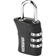 American Tourister 1 Pc 3 Dial Combination Lock Black - 251-2501-001535