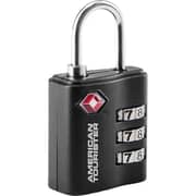 American Tourister 1 Pc 3 Dial Combination Lock Black - 251-2501-001539