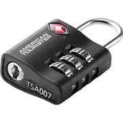American Tourister 1 Pc 3 Dial Combination Lock Black - 251-2501-001539