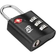 American Tourister 1 Pc 3 Dial Combination Lock Black - 251-2501-001539
