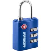 American Tourister 1 Pc 3 Dial Combination Lock Blue - 251-2501-001540
