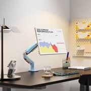 NB F80 Series Shock Absorbing Monitor Arm Gulf Blue