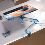 NB F80 Series Sturdy Monitor Arm With Adjustable Desk Stand Lake Blue - F80-XV
