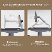 NB F80 Series Sturdy Monitor Arm With Adjustable Desk Stand Lake Blue - F80-XV