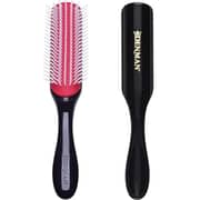Denman D3 7 Rows Classic Styling Hair Brush Black/Red