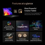 Asus ProArt PZ14 (2026) Copilot+ PC - Snapdragon X2 Elite-X2E-88-100 / 14inch 3K / 1TB SSD / 16GB / Shared Qualcomm Adreno GPU / Windows 11 Home / English & Arabic Keyboard / Nano Black / Middle East Version - [HT7407NA-SN036W]