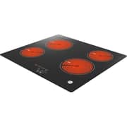 Hoover Built-in 4 Zone Ceramic Hob 60cm Black Glass - HEH-W64C-GBIP