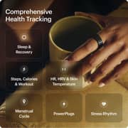 ULTRAHUMAN Ring AIR (Aster Black - Size 07) - Smart Ring | No Monthly Subscription | Size First with Sizing Kit | Sleep Tracking Wearable - Heart Rate - Fitness Tracker