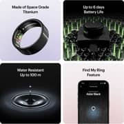 ULTRAHUMAN Ring AIR (Aster Black - Size 10) - Smart Ring | No Monthly Subscription | Size First with Sizing Kit | Sleep Tracking Wearable - Heart Rate - Fitness Tracker