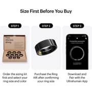 ULTRAHUMAN Ring AIR (Aster Black - Size 05) - Smart Ring | No Monthly Subscription | Size First with Sizing Kit | Sleep Tracking Wearable - Heart Rate - Fitness Tracker