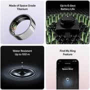 ULTRAHUMAN Ring AIR (Space Silver - Size 13) - Smart Ring | No Monthly Subscription | Size First with Sizing Kit | Sleep Tracking Wearable - Heart Rate - Fitness Tracker