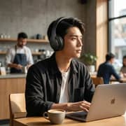 Mycandy BHF-E100 Wireless Over Ear Headphones Black