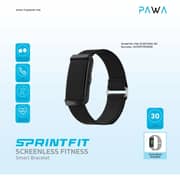 Pawa SprintFit Screenless Fitness Smart Bracelet Black