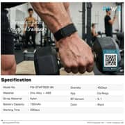 Pawa SprintFit Screenless Fitness Smart Bracelet Black