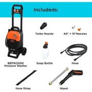 Black and Decker Electric Cold Water Pressure Washer Black/Orange - BEPW2000