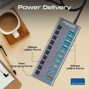 Promate GegaHub-5G Compact UK USB Hub