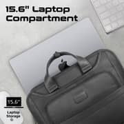 Promate Paramount-MB SecureStorage Messenger Bag Black 15.6Inch
