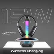Promate FortX 4-in-1 Multifunctional RGB Headset Stand Black