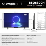 تلفزيون سكاي وورث Q6800H بشاشة QLED+ دقة 4K، مقاس 85 بوصة، نظام تشغيل Google TV (موديل 2025) 85Q6800H