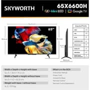تلفزيون سكاي وورث X6600H بشاشة QD Mini LED دقة 4K مقاس 65 بوصة، نظام تشغيل Google TV (موديل 2025) 65X6600H