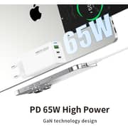 Recci GaN Fast USB-C and USB-A Charger White - RC109E
