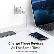 Recci GaN Fast USB-C and USB-A Charger White - RC109E
