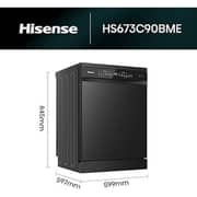 Hisense Free Standing Dishwasher - HS693A90BXME