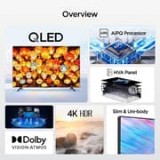 TCL Google TV 55 Inch P71L Premium 4K QLED Smart TV (2026 Model) 55P71L Black