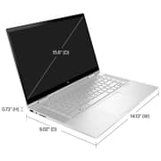 إتش بي إنفي x360 قابل للتحويل 2 بـ 1 (2022) الجيل 12، معالج إنتل كور i5-1235U، شاشة FHD مقاس 15.6 بوصة، (256 جيجا، 8 جيجا)، كرت شاشة إنتل آيريس Xe مدمج، نظام تشغيل ويندوز 11 هوم، لوحة مفاتيح إنجليزية، لون فضي، إصدار عالمي 15-EW0013DX