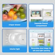 Midea Top Mount Refrigerator 87L White - MDRT134FGE01AE
