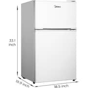 Midea Top Mount Refrigerator 87L White - MDRT134FGE01AE