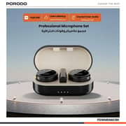 Porodo Professional Lavalier Microphone Set Black - PDWMDMICBK