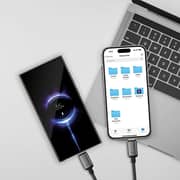 Powerology Zinco Series 2-in-1 Dual USB-C Cable Dark Gray - PWDC100DGY