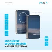 Pawa Moonrise Wooven Design Magsafe Power Bank 10000mAh Blue - PW-PB10235M