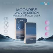 Pawa Moonrise Wooven Design Magsafe Power Bank 10000mAh Blue - PW-PB10235M