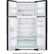 Hitachi Side by Side Refrigerator 540L Black - RW760PUK74GBK