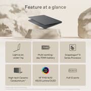 Asus Zenbook A14 (2026) Copilot+ PC - Snapdragon X-X1 26 100 / 14inch WUXGA / 512GB SSD / 16GB RAM / Shared Qualcomm Adreno GPU / Windows 11 Home / English & Arabic Keyboard / Iceland Gray / Middle East Version - [UX3407QA-QD426W]