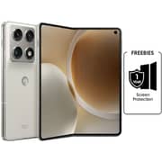 Motorola Razr Fold 5G 512GB 16GB RAM Lily White Dual Sim Smartphone + 1Year Screen Damage Protection