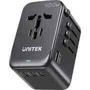 Unitek Multi-Port Travel Adapter Black - P1123ABK01