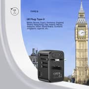 Unitek Multi-Port Travel Adapter Black - P1123ABK01