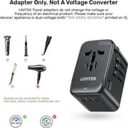 Unitek Multi-Port Travel Adapter Black - P1123ABK01