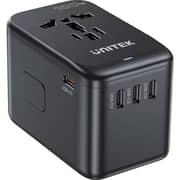 Unitek Multi-Port Travel Adapter Black - P1123ABK01