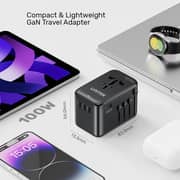 Unitek Multi-Port Travel Adapter Black - P1123ABK01