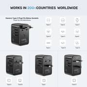 Unitek Multi-Port Travel Adapter Black - P1123ABK01