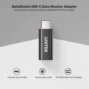 Unitek DataShield USB-C Data Blocker Adapter Pack of 2 Black - A1055ABK01