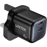Unitek Zeno USB-C Wall Charger Black - P1129ABK01-UK