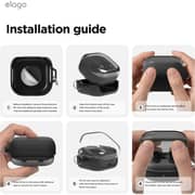 Elago Duo Hang Durable Case Clear/Black Samsung Galaxy Buds 4 / 4 Pro - EGB4DUO