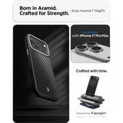 Spigen Enzo Aramid Case Black Silver iPhone 17 Pro Max - ACS09905